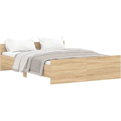 Cadre de lit Sonoma Oak vidaXL - 140x190 cm Cadre de lit Sonoma Oak vidaXL - 140x190 cm