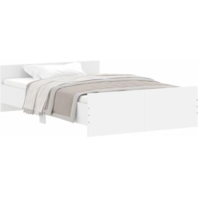 Struttura letto VidaXL bianca 135x190 cm - Struttura di letto Struttura letto VidaXL bianca 135x190 cm - Struttura di letto