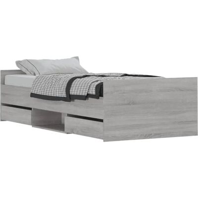 vidaXL Bettgestell Grau Sonoma 90x200 cm - Bettgestell vidaXL Bettgestell Grau Sonoma 90x200 cm - Bettgestell