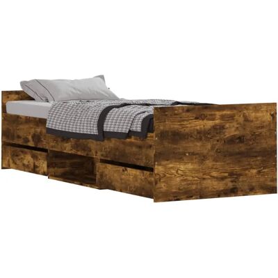 vidaXL Bettgestell - Räuchereiche - 75x190 cm - Bettgestell vidaXL Bettgestell - Räuchereiche - 75x190 cm - Bettgestell