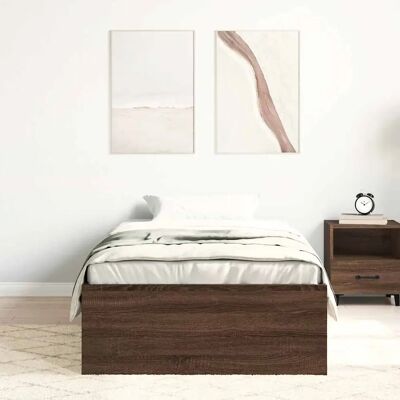 vidaXL Bettrahmen Braun Eichen-Optik - 90x200 cm vidaXL Bettrahmen Braun Eichen-Optik - 90x200 cm
