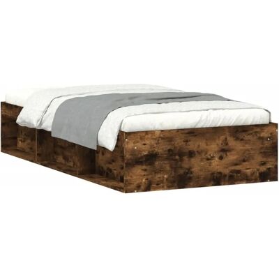 vidaXL Bettgestell Räucher Eiche 100x200 cm - Bettgestell vidaXL Bettgestell Räucher Eiche 100x200 cm - Bettgestell