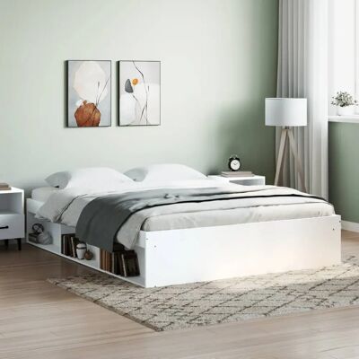 Structure de lit blanche 150x200 cm - Structure de lit Structure de lit blanche 150x200 cm - Structure de lit
