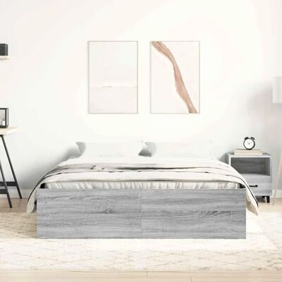 vidaXL Sonoma Grijs Bedframe - Slaapkamer 160x200 cm vidaXL Sonoma Grijs Bedframe - Slaapkamer 160x200 cm