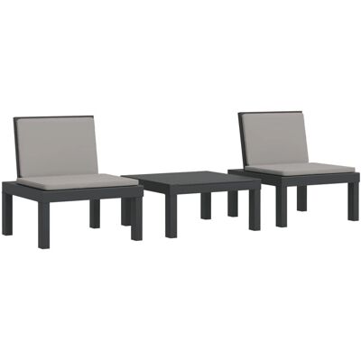 Zestaw Mebli Ogrodowych VidaXL - Antracyt - Lounge Ogrodowy Zestaw Mebli Ogrodowych VidaXL - Antracyt - Lounge Ogrodowy