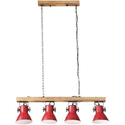vidaXL Rote antike Industrie-Deckenlampe - 25W E27 90x24x111cm vidaXL Rote antike Industrie-Deckenlampe - 25W E27 90x24x111cm