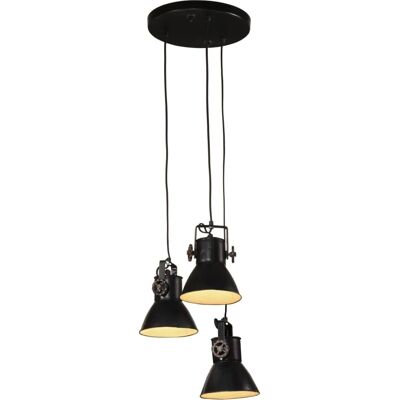 vidaXL Pendelleuchte Schwarz 3-Schirm Industri-Deckenlampe vidaXL Pendelleuchte Schwarz 3-Schirm Industri-Deckenlampe