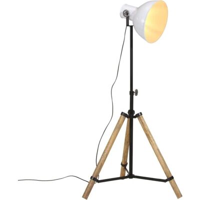 vidaXL Verstellbare weiße Stehlampe - Industrieller Stil vidaXL Verstellbare weiße Stehlampe - Industrieller Stil