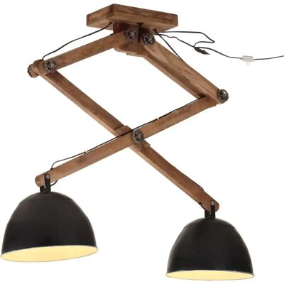 vidaXL Deckenleuchte - Mango Holz Schwarz Industrial Pendelleuchte vidaXL Deckenleuchte - Mango Holz Schwarz Industrial Pendelleuchte