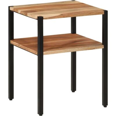vidaXL Beistelltisch 35x35x45 cm Massives Akazienholz Eisen - Beistelltisch vidaXL Beistelltisch 35x35x45 cm Massives Akazienholz Eisen - Beistelltisch