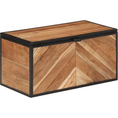 vidaXL Säilytyslaatikko - Massiivinen akaciahartsi ja rauta - 60x30x30cm - Säilytyslaatikko vidaXL Säilytyslaatikko - Massiivinen akaciahartsi ja rauta - 60x30x30cm - Säilytyslaatikko