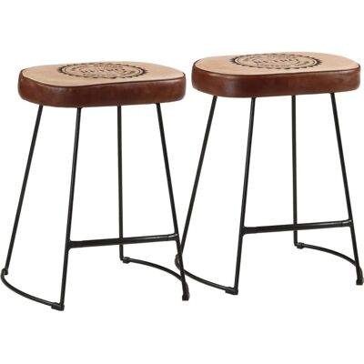 vidaXL Barhocker - Höhenverstellbar - Robustes Leder - Küchen- & Bar-Möbel vidaXL Barhocker - Höhenverstellbar - Robustes Leder - Küchen- & Bar-Möbel