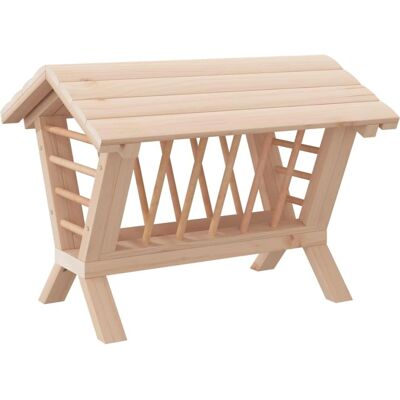 vidaXL Rabbit Hay Feeder 44x33x33 cm Solid Wood Fir - Rabbit Hay Feeder vidaXL Rabbit Hay Feeder 44x33x33 cm Solid Wood Fir - Rabbit Hay Feeder