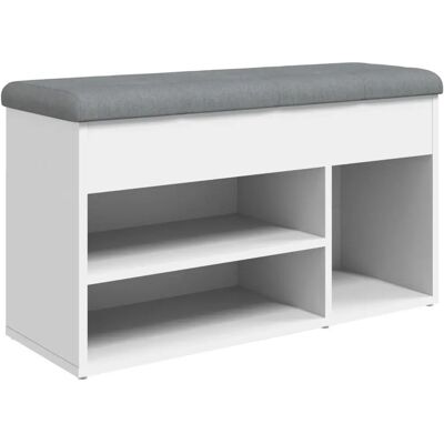 vidaXL Witte Engineered Houten Schoenbank - Binnenbank vidaXL Witte Engineered Houten Schoenbank - Binnenbank