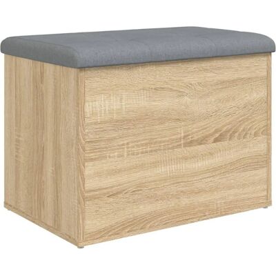 vidaXL Sitzbank Mit Stauraum Holzwerkstoff Sonoma Eiche 62x42x45 vidaXL Sitzbank Mit Stauraum Holzwerkstoff Sonoma Eiche 62x42x45
