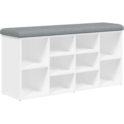 vidaXL - Schuhbank Weiß 102x32x50 cm Mehrschichtiges Holz vidaXL - Schuhbank Weiß 102x32x50 cm Mehrschichtiges Holz