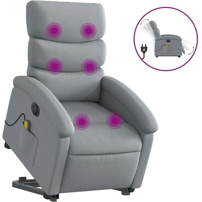 vidaXL Relaxsessel mit Massage in Hellgrau vidaXL Relaxsessel mit Massage in Hellgrau