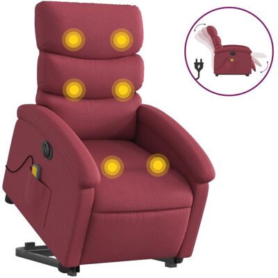 vidaXL Akzentstuhl - Weinrot - Elektrischer Heben & Massage - Komfort vidaXL Akzentstuhl - Weinrot - Elektrischer Heben & Massage - Komfort