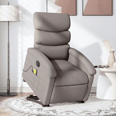 vidaXL Massagesessel - Elektrisch, Aufstehhilfe, Taupe vidaXL Massagesessel - Elektrisch, Aufstehhilfe, Taupe
