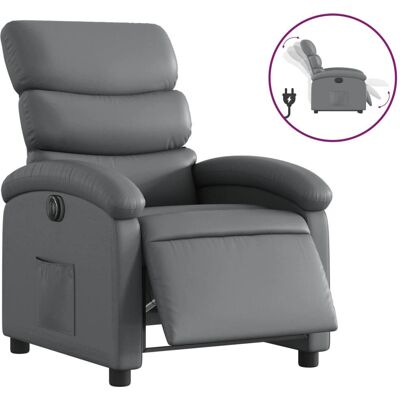 Fauteuil électrique inclinable VidaXL - Gris - Publicité Fauteuil électrique inclinable VidaXL - Gris - Publicité