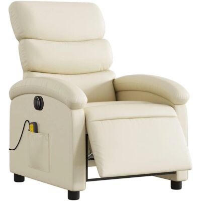 VIDAXL - Fauteuil de massage électrique - Crème - Réglable en hauteur et en angle - Publicité VIDAXL - Fauteuil de massage électrique - Crème - Réglable en hauteur et en angle - Publicité