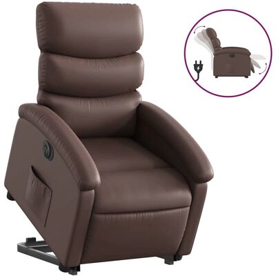 vidaXL Fauteuil Elevable Électrique - Marron - Fauteuil Relax - Publicité vidaXL Fauteuil Elevable Électrique - Marron - Fauteuil Relax - Publicité