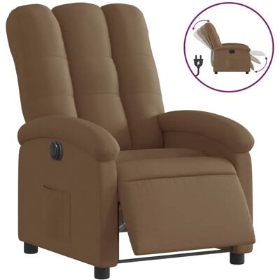 VidaXL Accentstoel - Elektrische relaxfauteuil, Bruin, Max 135° VidaXL Accentstoel - Elektrische relaxfauteuil, Bruin, Max 135°