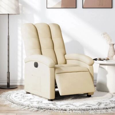 vidaXL Fauteuil électrique inclinable - Crème - Fauteuil - Publicité vidaXL Fauteuil électrique inclinable - Crème - Fauteuil - Publicité