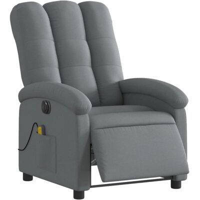 vidaXL Elektrische relaxfauteuil - Verstelbaar & Massage - Donkergrijs - Relaxstoel vidaXL Elektrische relaxfauteuil - Verstelbaar & Massage - Donkergrijs - Relaxstoel