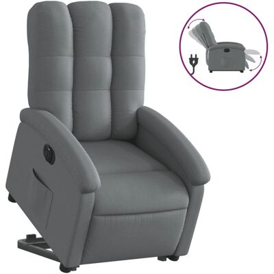 vidaXL Fauteuil avec aide à la montée électrique - Gris Foncé - Fauteuil reclinable - Publicité vidaXL Fauteuil avec aide à la montée électrique - Gris Foncé - Fauteuil reclinable - Publicité