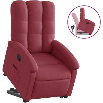 Fauteuil Accent vidaXL - Rouge Bordeaux - Fonction de levage électrique et inclinaison - Confort - Publicité Fauteuil Accent vidaXL - Rouge Bordeaux - Fonction de levage électrique et inclinaison - Confort - Publicité