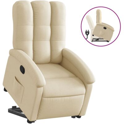 vidaXL Fauteuil inclinable - Crème - Fonction manuelle - Publicité vidaXL Fauteuil inclinable - Crème - Fonction manuelle - Publicité