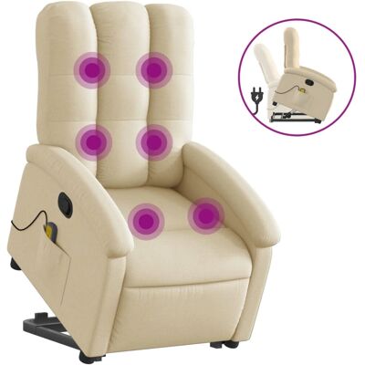 Fauteuil électrique inclinable vidaXL - Modèle 3204125 - Confortable, Électrique, Crème - Publicité Fauteuil électrique inclinable vidaXL - Modèle 3204125 - Confortable, Électrique, Crème - Publicité