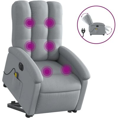 vidaXL Relaxsessel mit Aufstehhilfe - Elektrisch - Hellgrau - Möbel vidaXL Relaxsessel mit Aufstehhilfe - Elektrisch - Hellgrau - Möbel