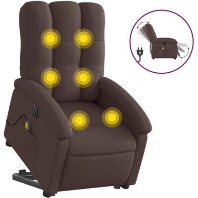 Chaise d'accent VidaXL - Marron, Massage, Relevage, Reclinable - Publicité Chaise d'accent VidaXL - Marron, Massage, Relevage, Reclinable - Publicité