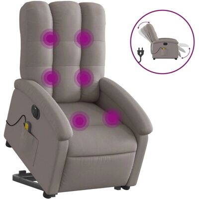 vidaXL Akzentstuhl Taupe - Elektrischer Massagesessel & Aufstehhilfe vidaXL Akzentstuhl Taupe - Elektrischer Massagesessel & Aufstehhilfe