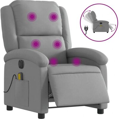 Chaise d'accent vidaXL - Relax électrique, Gris - Publicité Chaise d'accent vidaXL - Relax électrique, Gris - Publicité