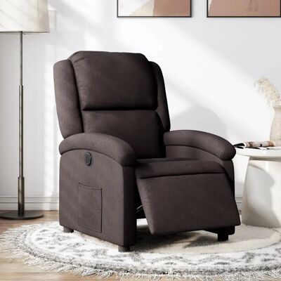 vidaXL Elektrische Massagezetel - Bruin, Stoff, Comfortabel vidaXL Elektrische Massagezetel - Bruin, Stoff, Comfortabel
