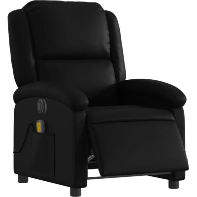 vidaXL Fauteuil de massage électrique - Noir - Massage à 6 points - Publicité vidaXL Fauteuil de massage électrique - Noir - Massage à 6 points - Publicité