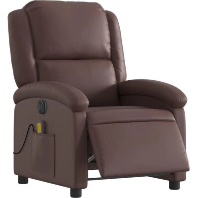 vidaXL Fauteuil de Massage Électrique Marron - Reclinable avec Massage - Publicité vidaXL Fauteuil de Massage Électrique Marron - Reclinable avec Massage - Publicité