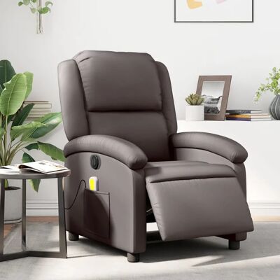 Fauteuil de Massage Électrique VIDA XL - Cuir véritable, 135° - Publicité Fauteuil de Massage Électrique VIDA XL - Cuir véritable, 135° - Publicité