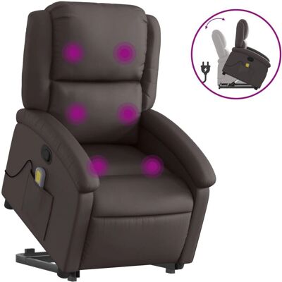 Fauteuil d'accent vidaXL - Cuir, Massage, Relevage - Publicité Fauteuil d'accent vidaXL - Cuir, Massage, Relevage - Publicité