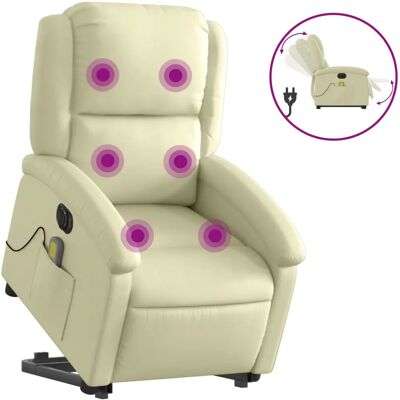 vidaXL Fauteuil d'accent - Reclinable manuel - Cuir véritable - Publicité vidaXL Fauteuil d'accent - Reclinable manuel - Cuir véritable - Publicité
