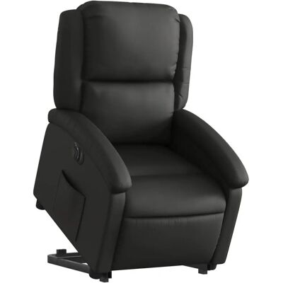 fauteuil relax électrique en cuir noir vidaXL - Publicité fauteuil relax électrique en cuir noir vidaXL - Publicité