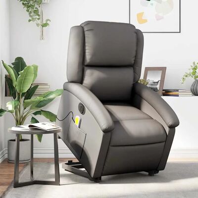 vidaXL Fauteuil de massage électrique avec aide à la montée - Gris - Type de produit - Publicité vidaXL Fauteuil de massage électrique avec aide à la montée - Gris - Type de produit - Publicité