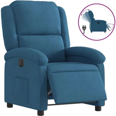 Fauteuil Électrique Velours Bleu Vidaxl - Publicité Fauteuil Électrique Velours Bleu Vidaxl - Publicité