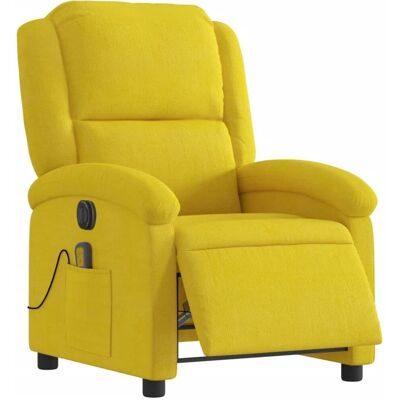 vidaXL Fauteuil Massant Électrique - Velours Jaune - Relax - Publicité vidaXL Fauteuil Massant Électrique - Velours Jaune - Relax - Publicité