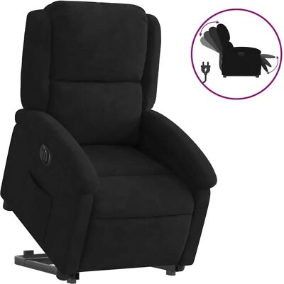 Fauteuil électrique relax avec levage - velours noir vidaXL - Publicité Fauteuil électrique relax avec levage - velours noir vidaXL - Publicité