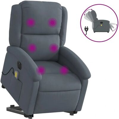Fauteuil de massage avec levage électrique - Gris foncé vidaXL Fauteuil de massage avec levage électrique - Gris foncé vidaXL