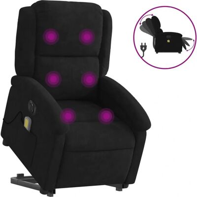 vidaXL Elektrischer Relaxsessel mit Aufstehhilfe - Samt Schwarz vidaXL Elektrischer Relaxsessel mit Aufstehhilfe - Samt Schwarz
